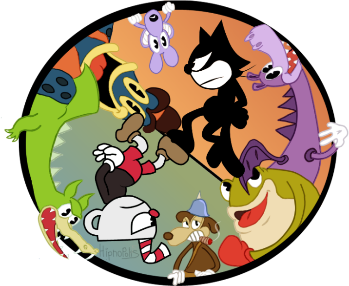 Cartoon Characters In A Circle