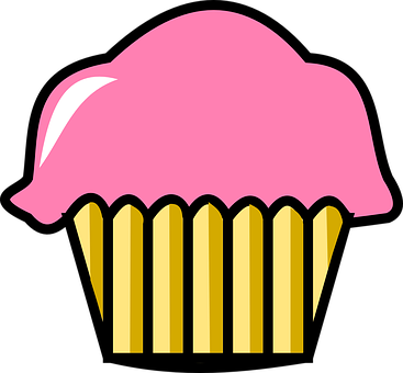 A Cupcake With Pink Icing