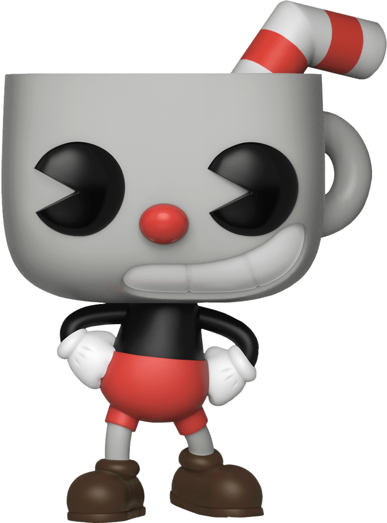 A Cartoon Character With A Red Nose And Black Shirt