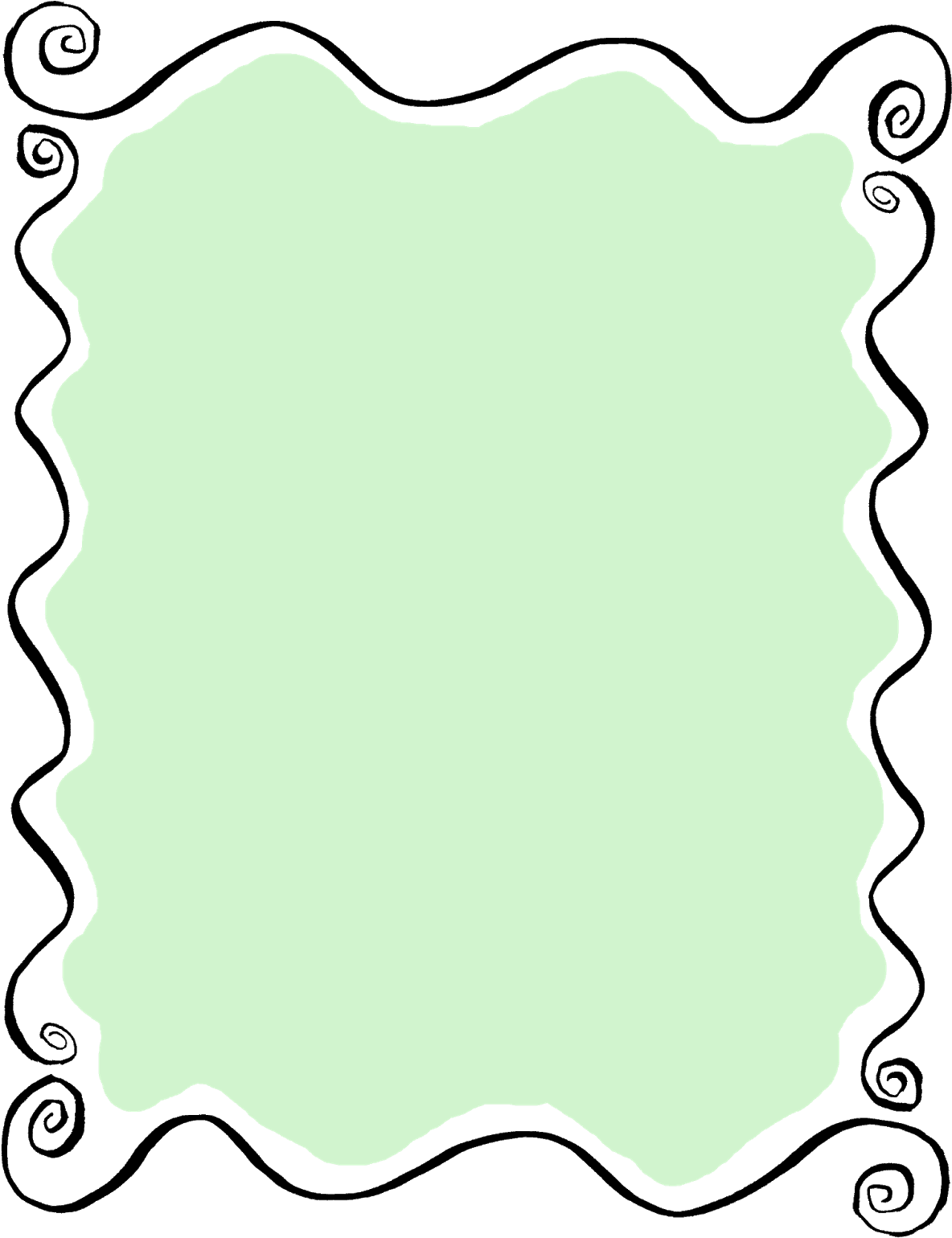 A Green Rectangle With Black Border