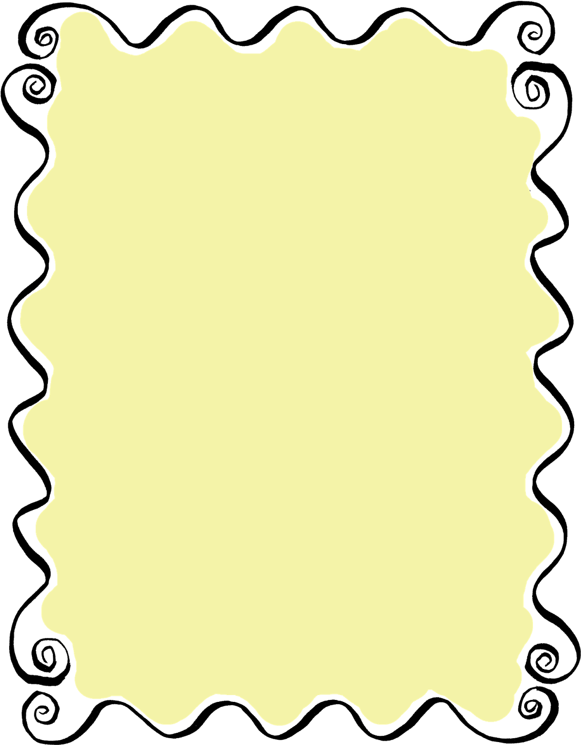A Yellow Rectangle With Black Border