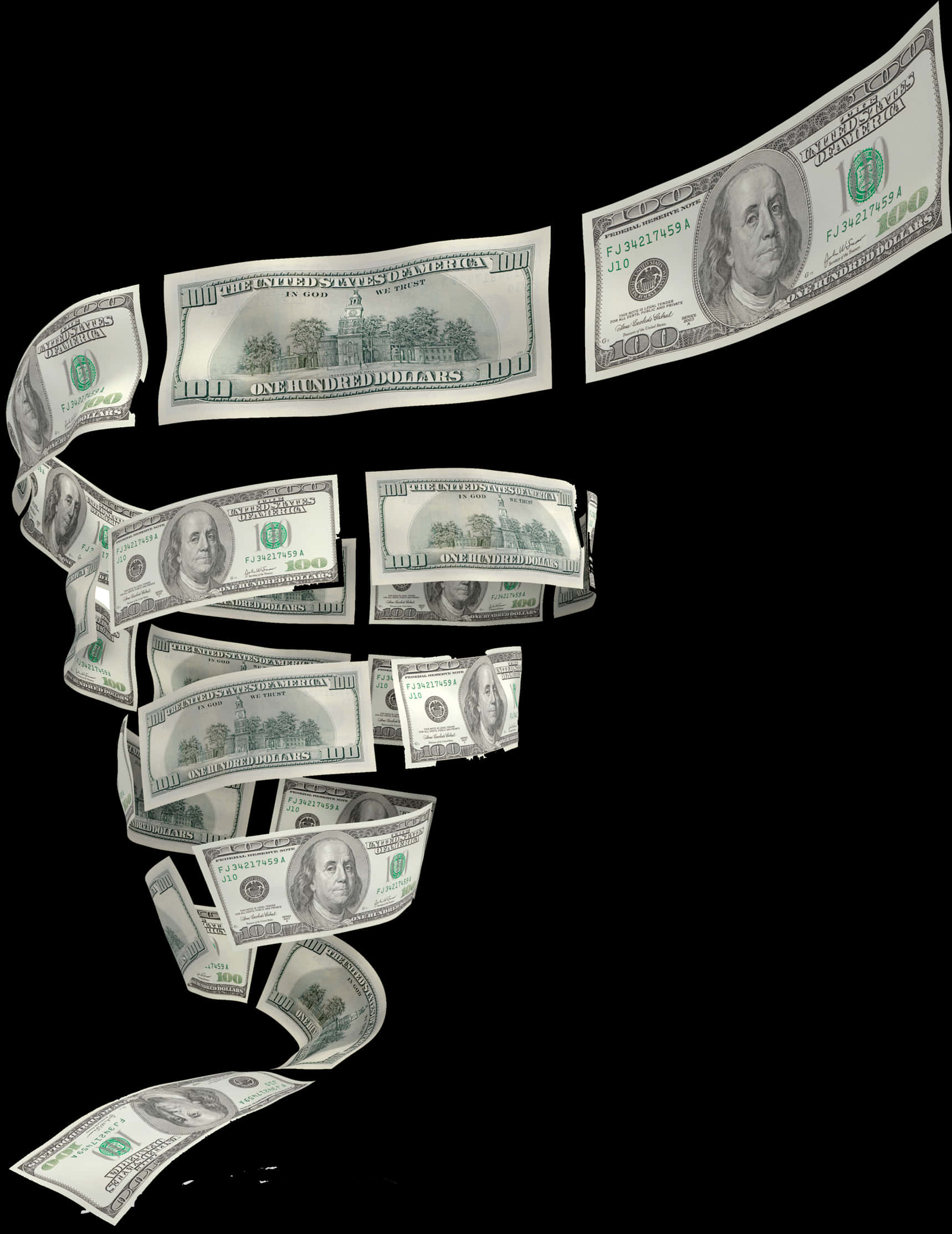 Currency Money United States Dollar Animation Currency - Animated Money Falling Png, Transparent Png