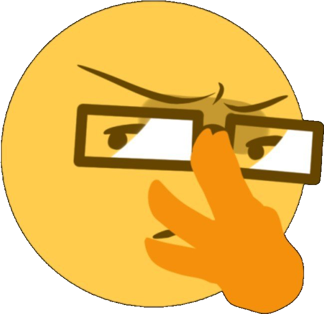 A Cartoon Of A Face With Glasses And A Finger On Nose