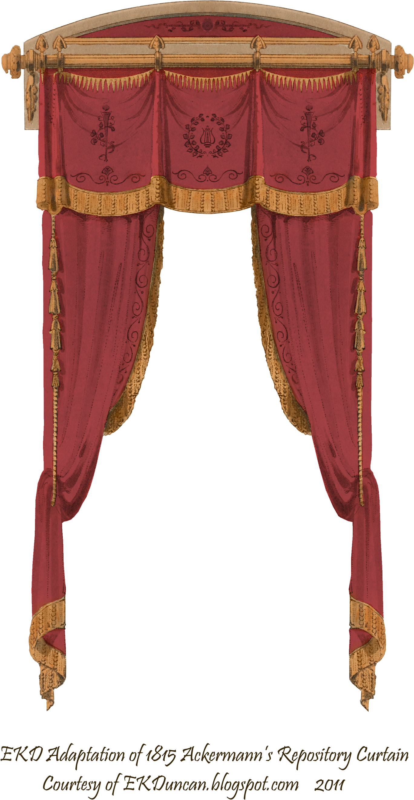 A Red And Gold Curtains