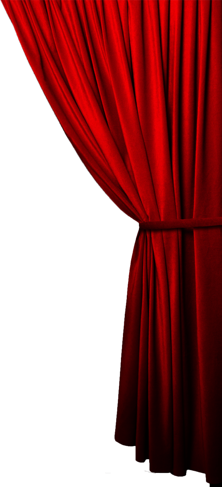 A Red Curtain With A Black Background