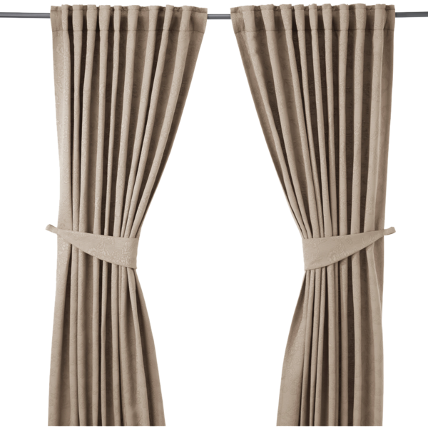 A Pair Of Curtains With A Tie
