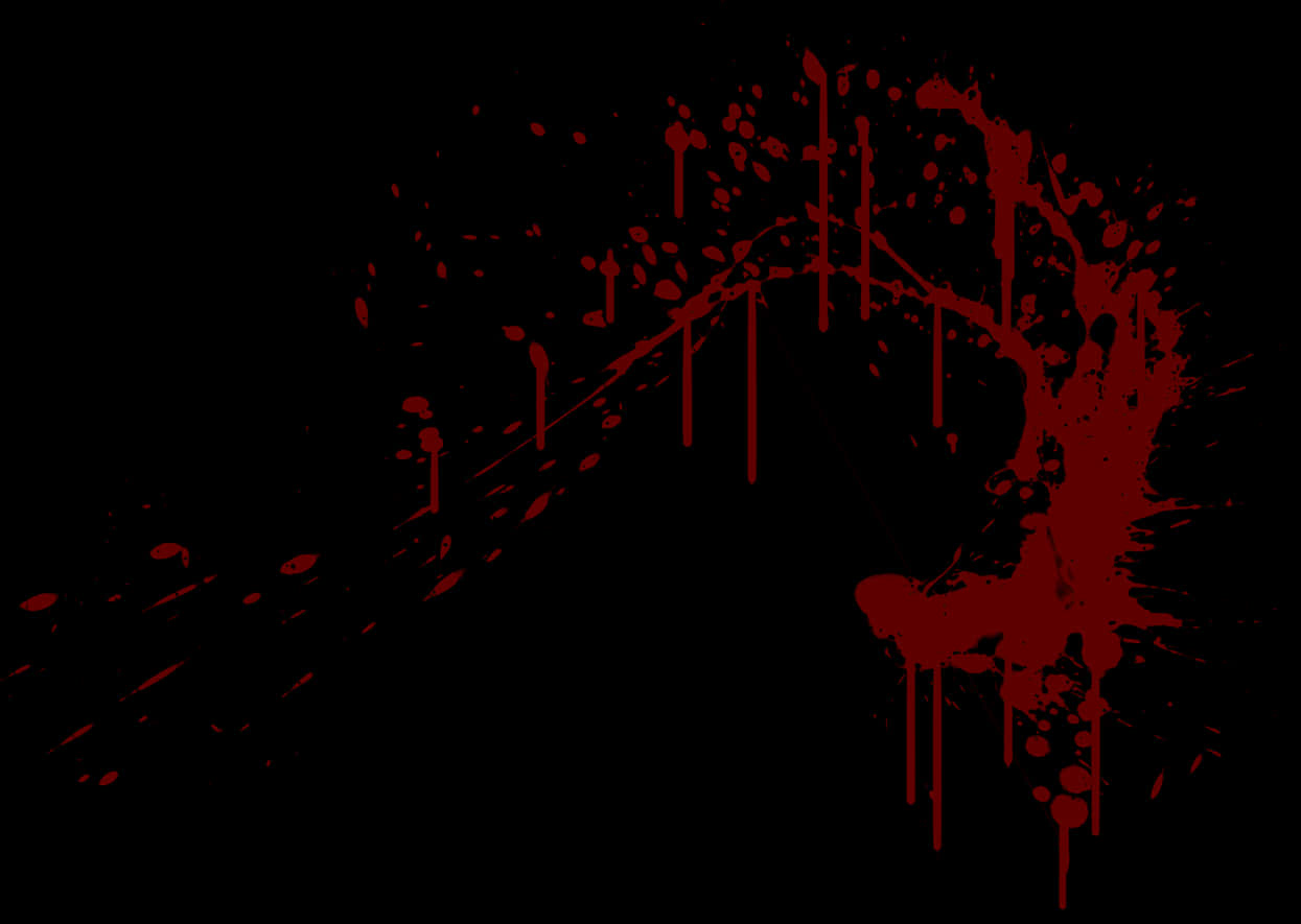 Curved Blood Spatter Png