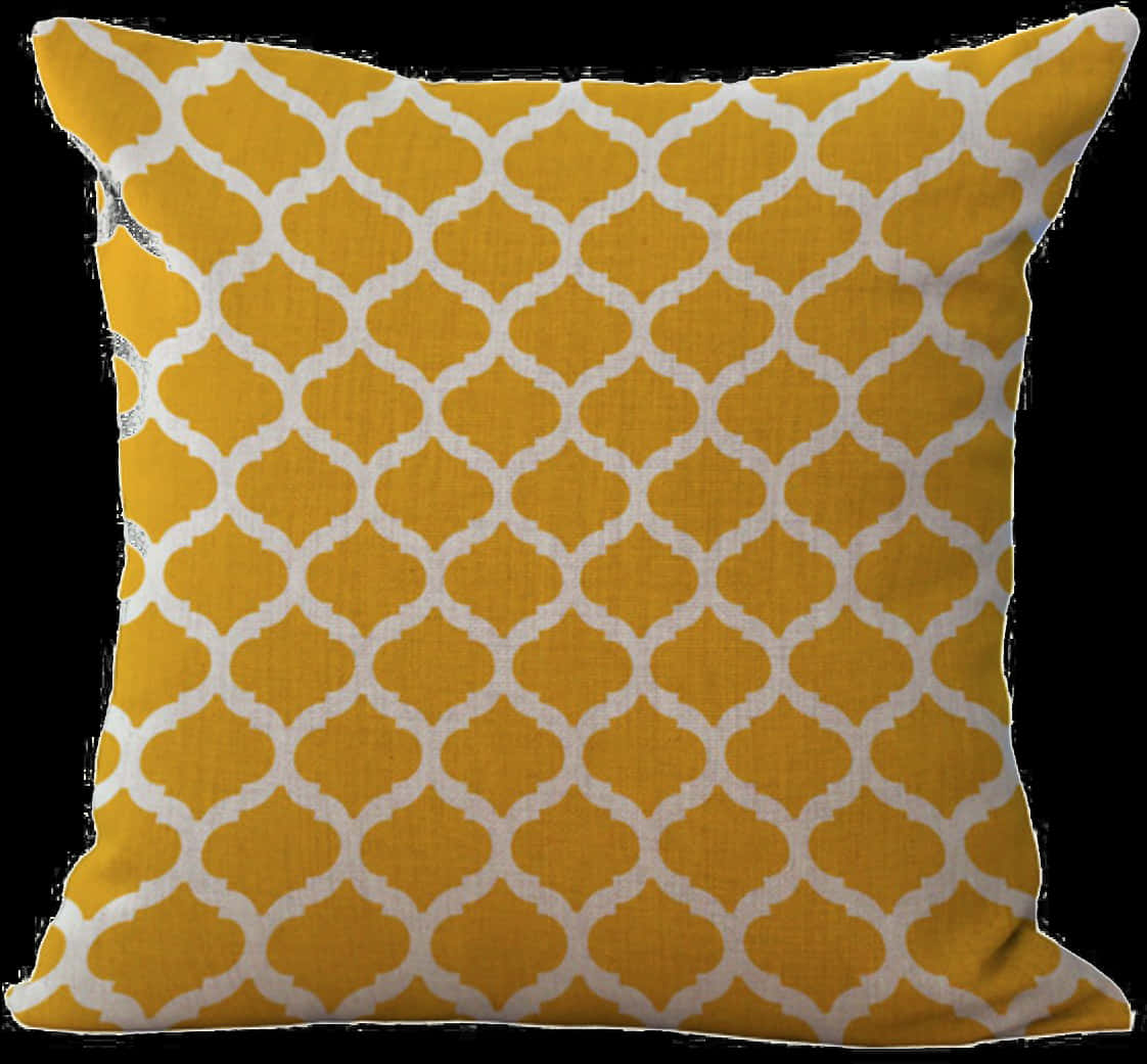 A Yellow And White Pillow