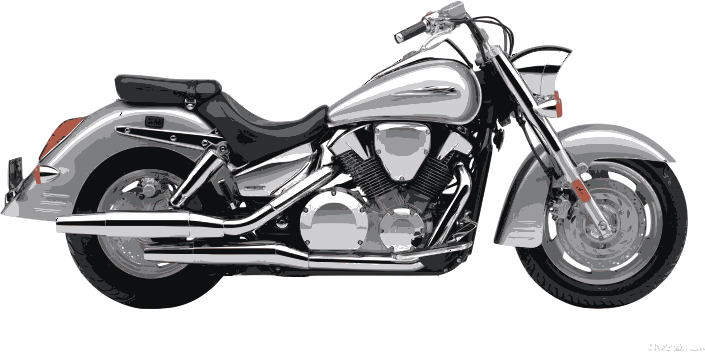 A Silver Motorcycle With Black Background