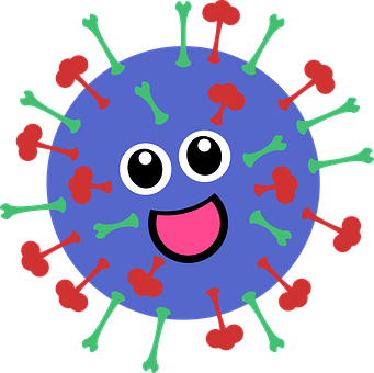 A Cartoon Of A Virus