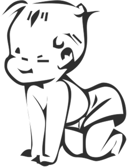 A Cartoon Character On A Black Background