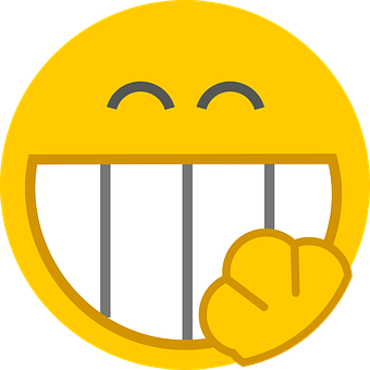 A Yellow Smiley Face With Mouth Open And Mouth Open