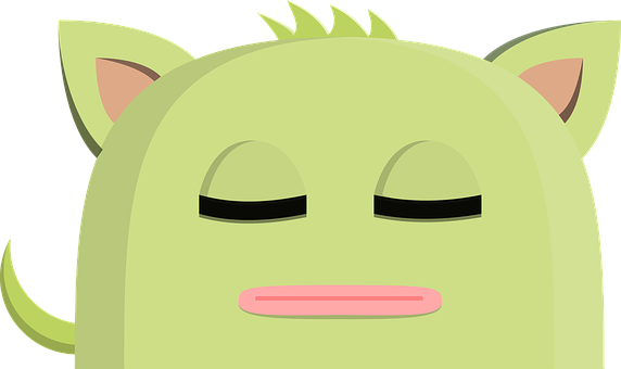 A Cartoon Of A Green Monster