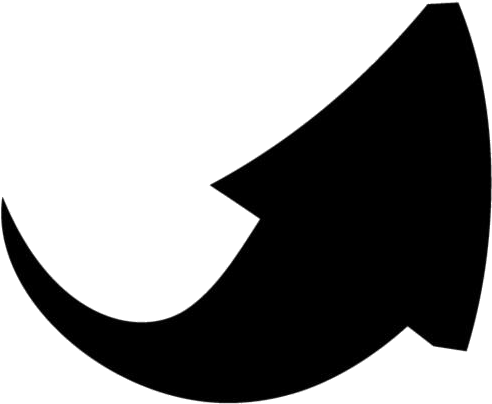 A Black And White Image Of A Curved Arrow