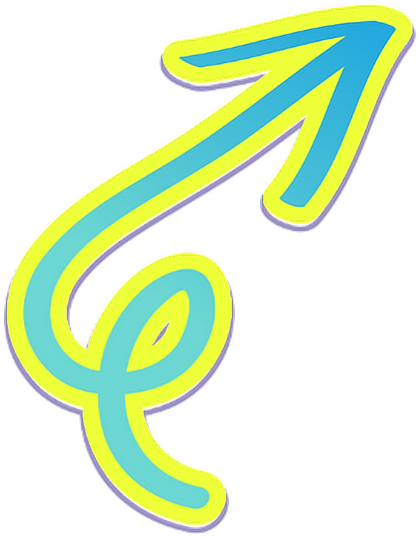 A Blue And Yellow Arrow