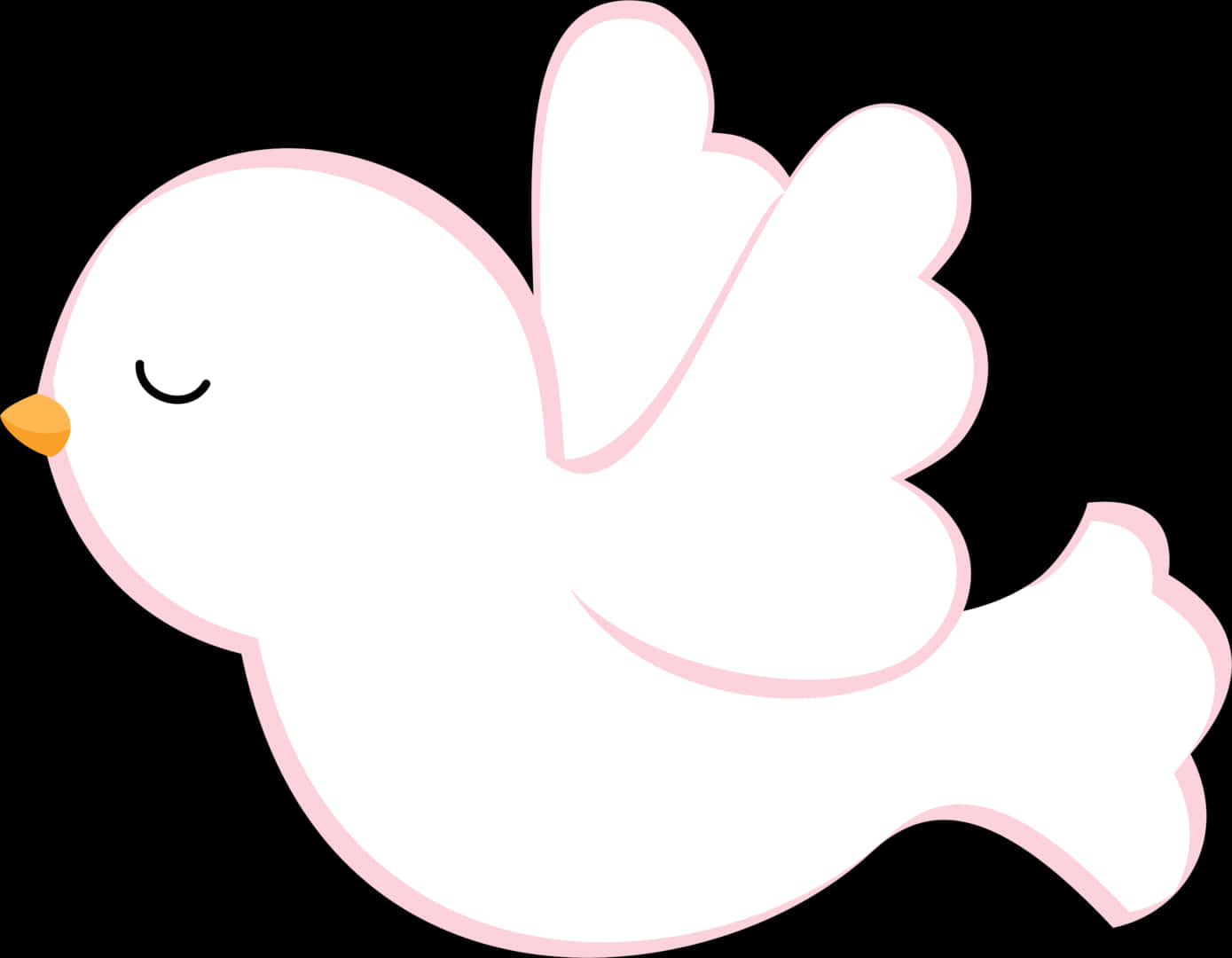 A White Bird With Pink Wings