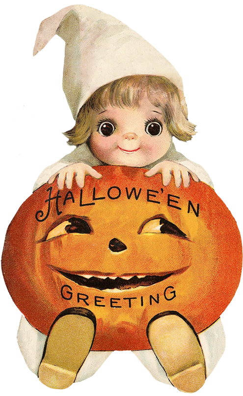 A Child Holding A Pumpkin