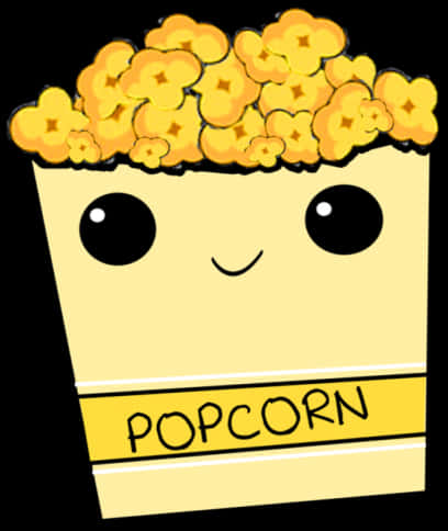 A Cartoon Of A Box Of Popcorn
