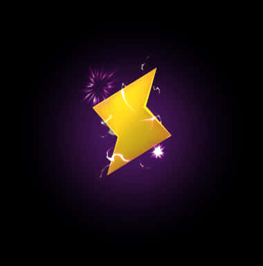 Cute Gold And Purple Lightning