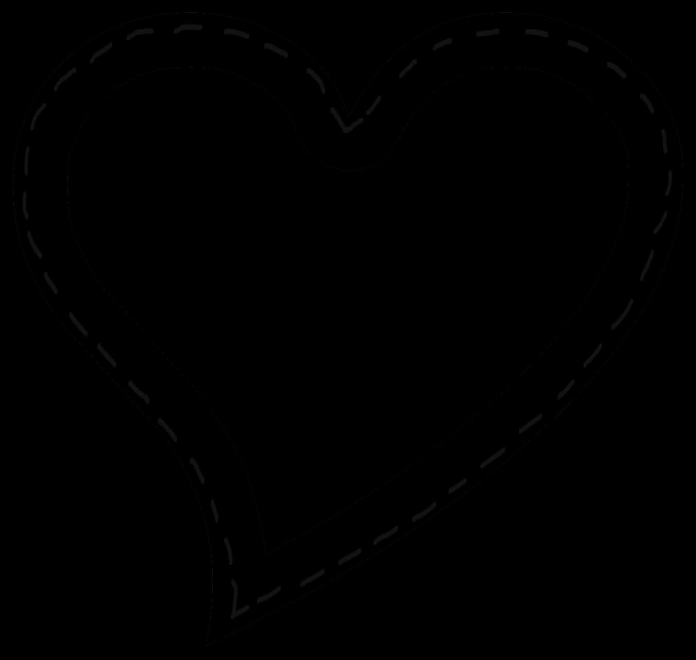A Heart Shape With Dotted Lines