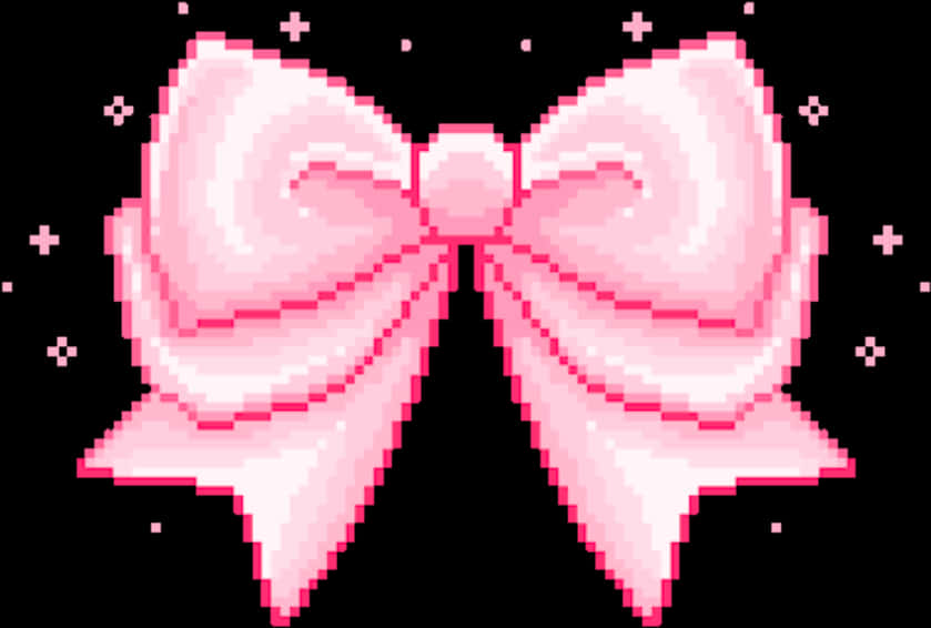 A Pink Bow With Stars