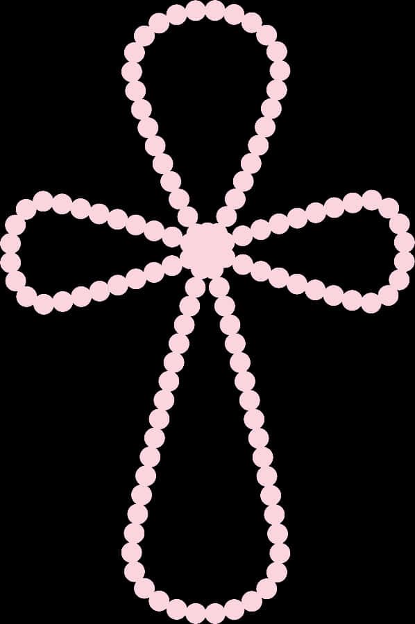 A Pink Bow Made Of Beads