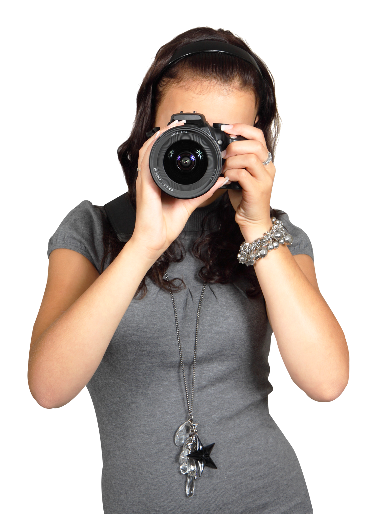 A Woman Holding A Camera