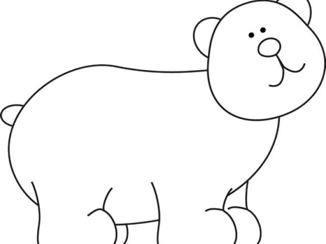 A White Polar Bear With Black Background