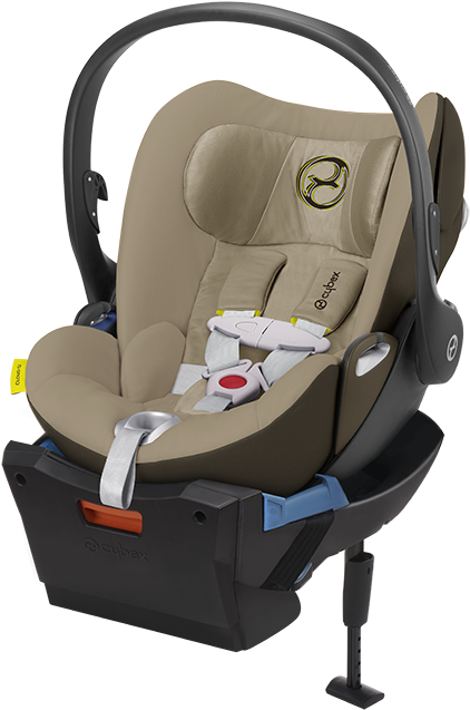 A Baby Car Seat With A Black Background