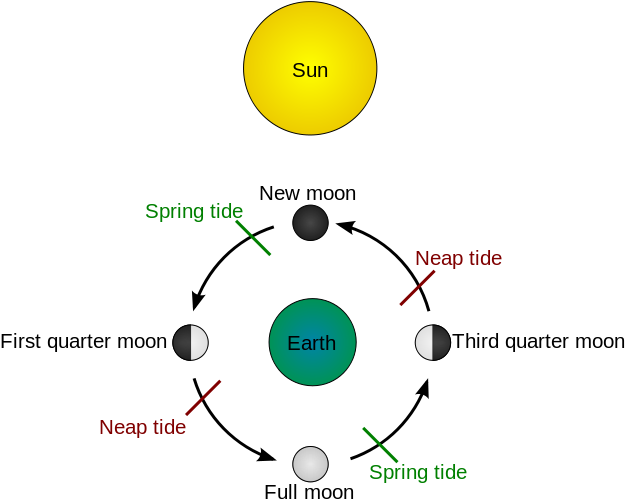 A Diagram Of The Phases Of The Sun