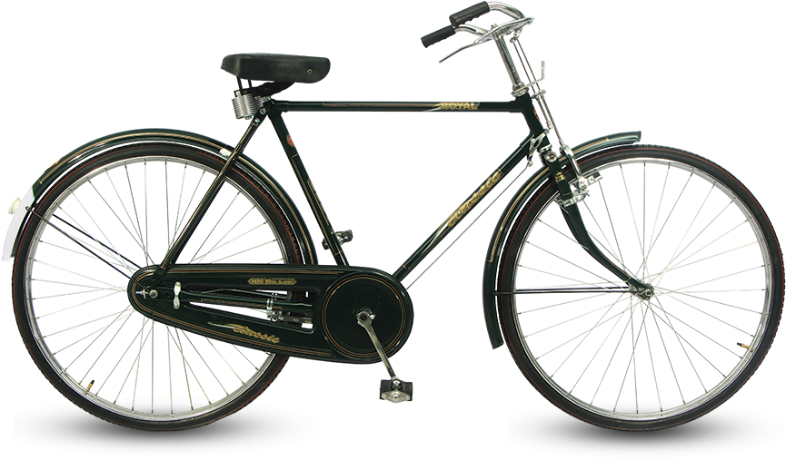 A Black Bicycle With A Black Background