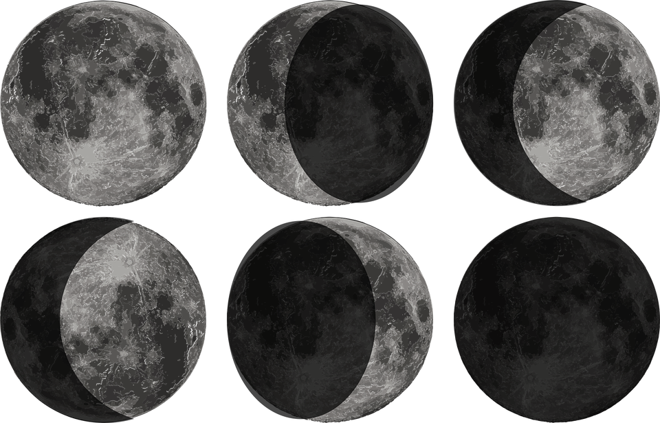 A Group Of Phases Of The Moon