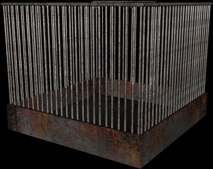 A Metal Cage With Bars