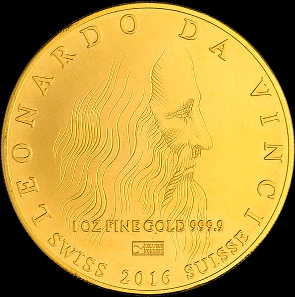 A Gold Coin With A Face And Text
