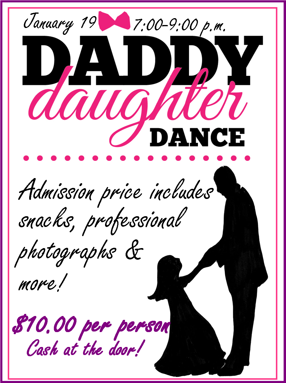 A Poster With A Silhouette Of A Man And A Girl