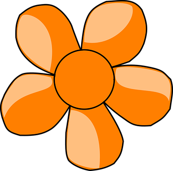 A Orange Flower With A Black Background
