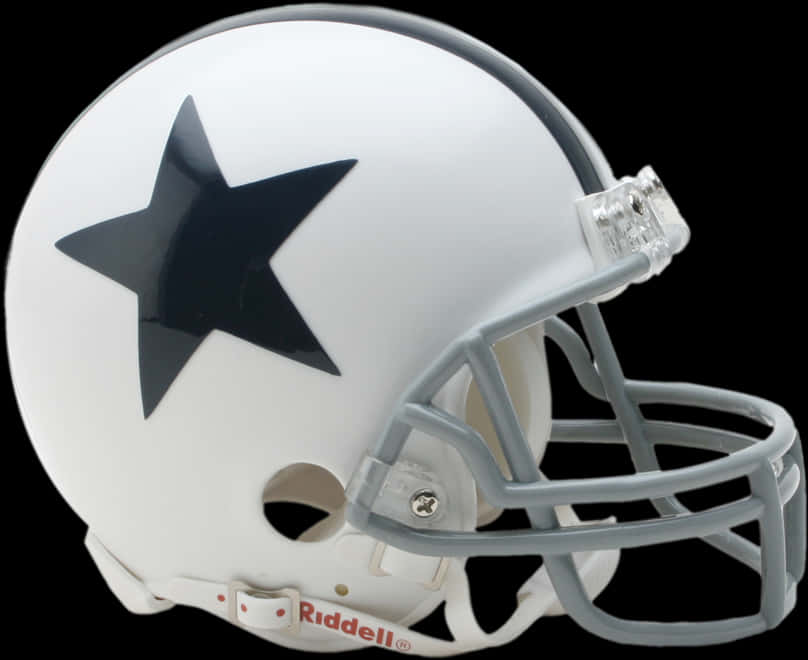A Football Helmet With A Star On It