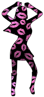 A Woman's Body With Pink Lips