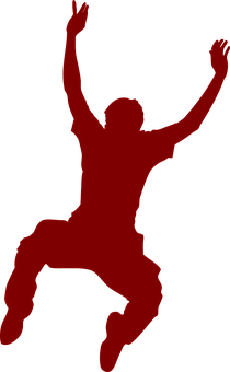 A Silhouette Of A Man Jumping