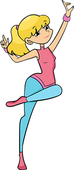 Cartoon Of A Woman Dancing