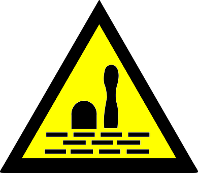 A Yellow Triangle With A Black Background