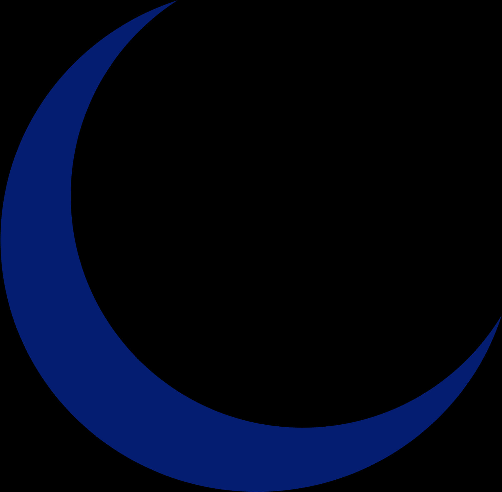 Dark Blue Crescent Moon