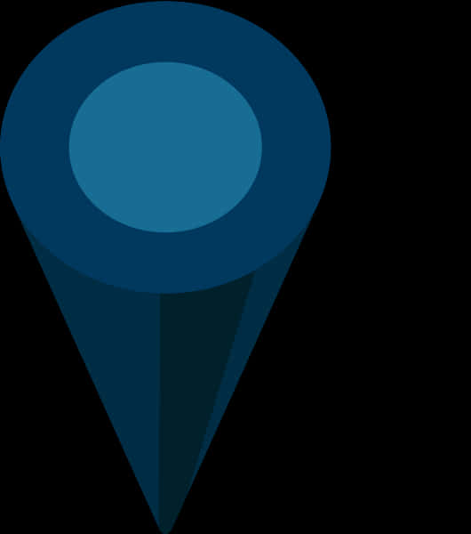 A Blue Pin With A Black Background