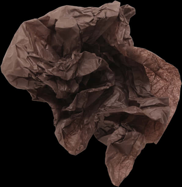 Dark Brown With Crumpled Paper Texture