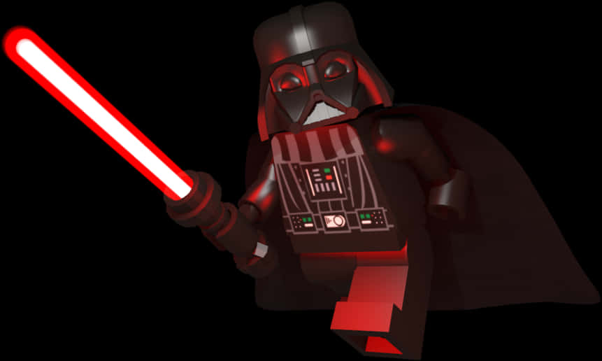 Lego Darth Vader With Lightsaber