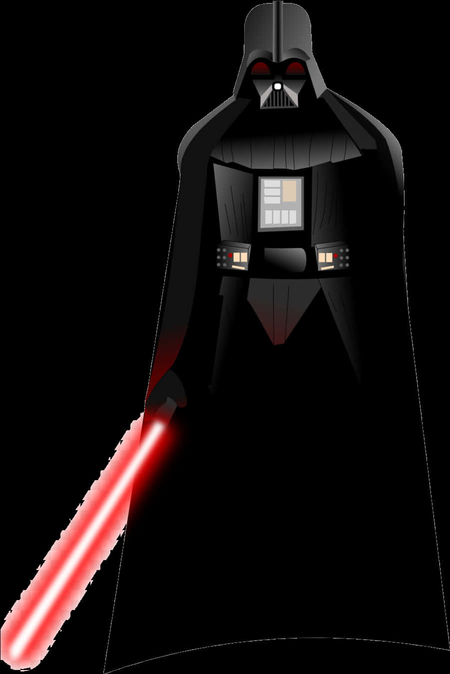 A Person In A Garment Holding A Light Saber