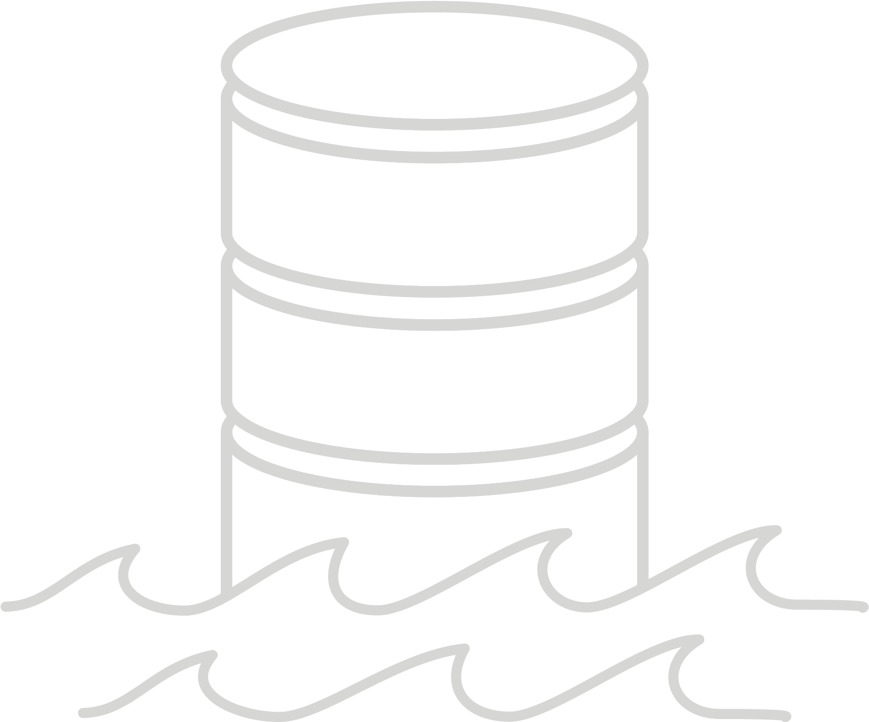 A Barrel Of Oil In The Water