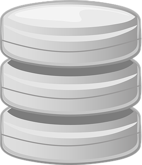 A Stack Of White Round Objects