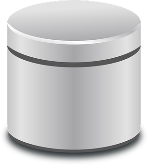 A White Cylinder With A Black Stripe