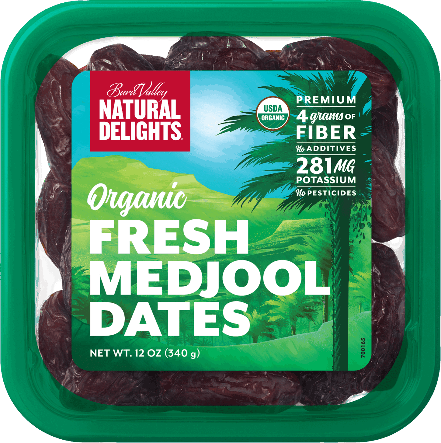 A Package Of Dates In A Green Container
